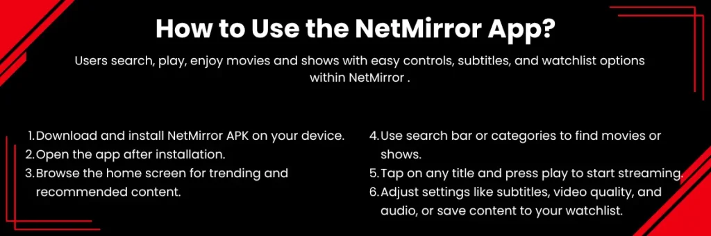 Using NetMirror App
