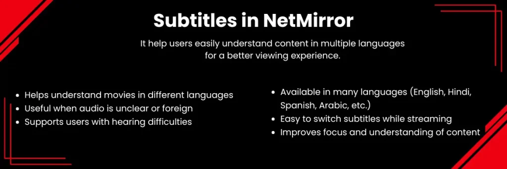 NetMirror Subtitles